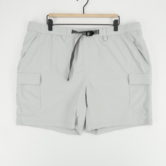 Huk Creekbed Cargo Short Mens XXL Light‎ Gray Lightweight Stretch Belted Fishing - Picture 1 of 10